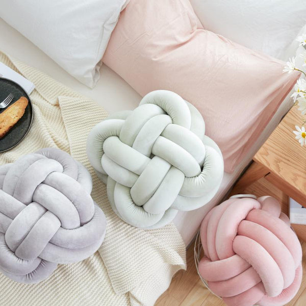 Hugabbble Knotted Ball Pillow