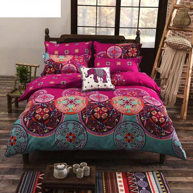 Queen Size Bohemian Print Bedding Set
