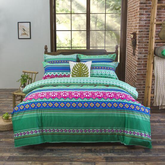 Queen Size Bohemian Print Bedding Set