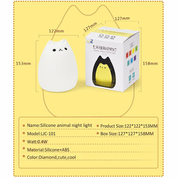 Silicone Cat LED Night Light
