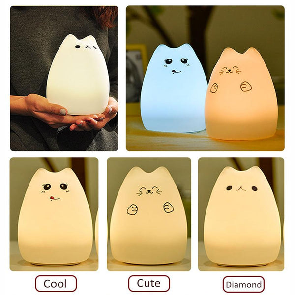 Silicone Cat LED Night Light