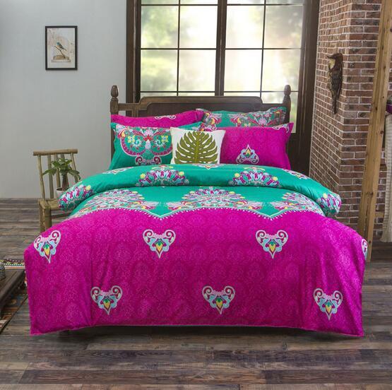 Queen Size Bohemian Print Bedding Set