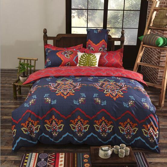Queen Size Bohemian Print Bedding Set