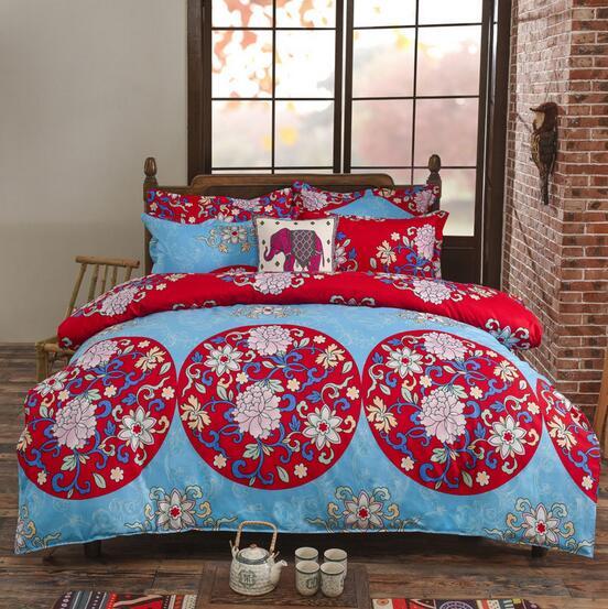 Queen Size Bohemian Print Bedding Set