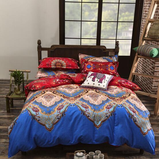 Queen Size Bohemian Print Bedding Set
