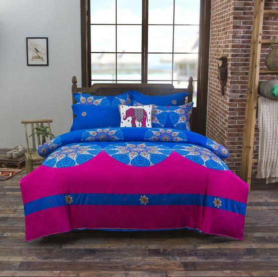 Queen Size Bohemian Print Bedding Set
